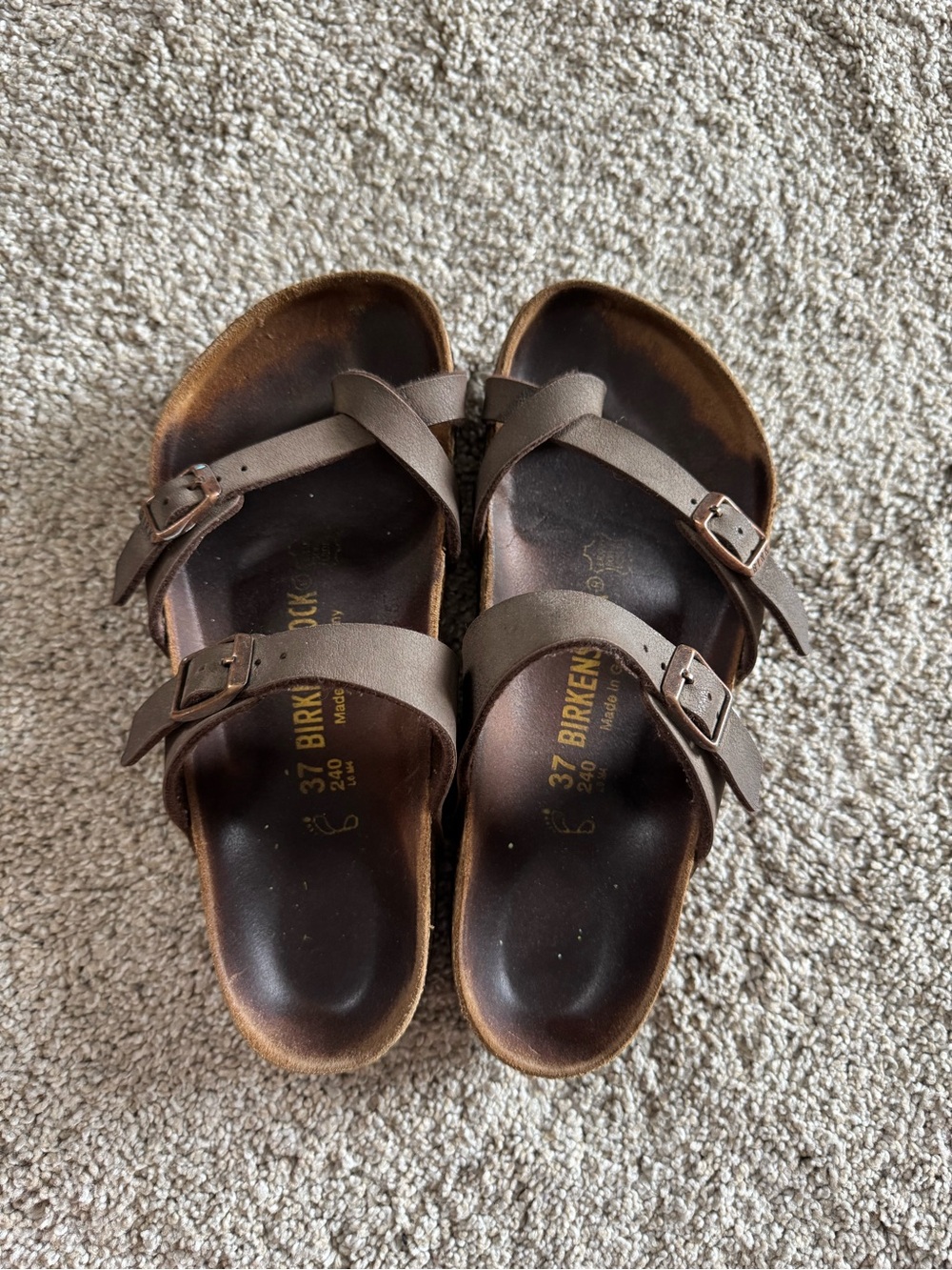 Birkenstock Dark Brown Arizona Double Strap Sandals